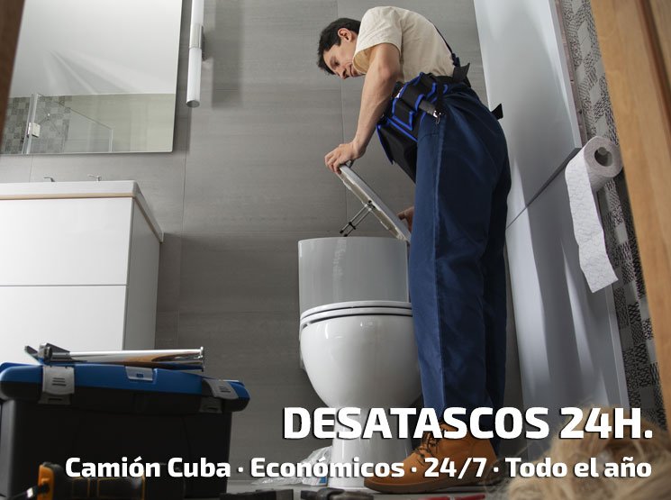 Servicios de desatascos, limpieza de tuberías y camión cuba 24 horas para viviendas, comunidades y empresas Lleida (Lleida)